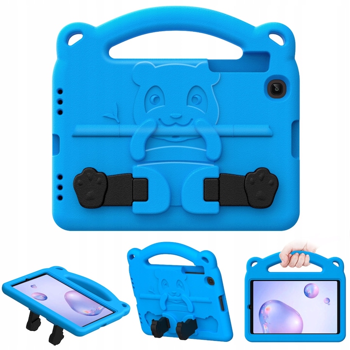 Husa tableta compatibila Galaxy Tab A 8.4 2020, spuma EVA, silicon, albastru, 21x13x3cm