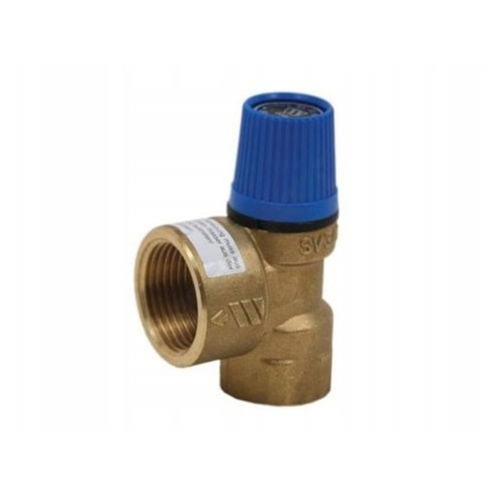 Watts biztonsági szelep 1/2", 6 bar, kék, 1/2x3/4"
