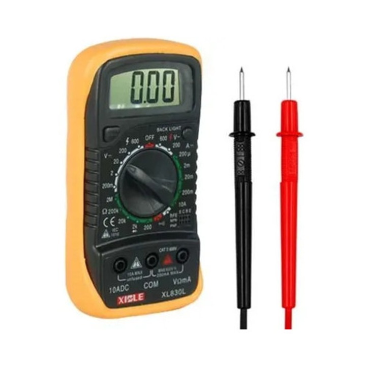 Multimetru digital, 19 game, ecran LCD, protectie suprasarcina