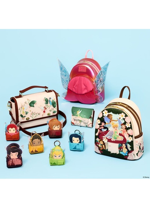 Loungefly, чанта за през рамо от екологична кожа с мотиви Disney Fairies (феи) LF-WDTB3549, многоцветна, 15 x 25 x 24 см