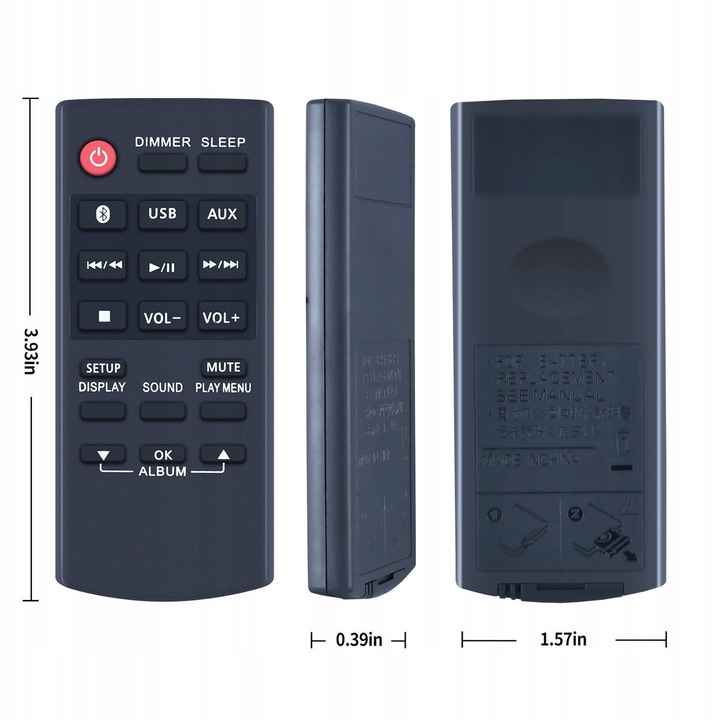 Telecomanda audio Panasonic SC-AKX320 SC-AKX520 SC-AKX710, negru
