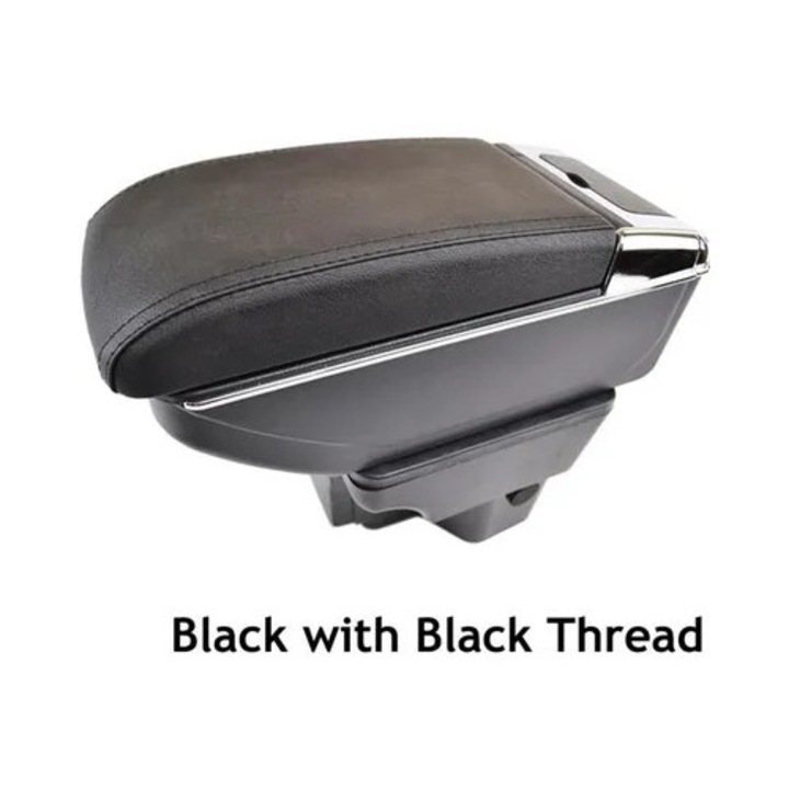 Cotiera auto piele neagra dublu strat spatiu depozitare 2012-2016 Kia Rio