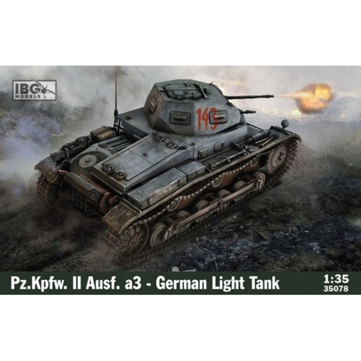 IBG Pz.Kpfw. II Ausf. a3 1:35 német könnyű harckocsi modell, műanyag
