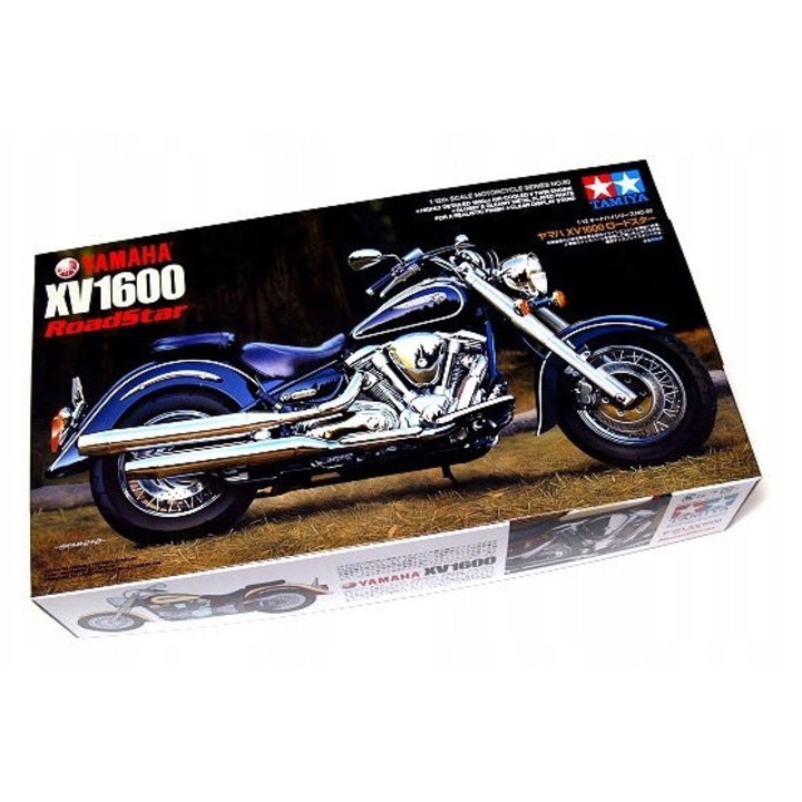Yamaha XV1600 Road Star motorkerékpár modell Tamiya 1:12 műanyag 20.8x8.9x10cm