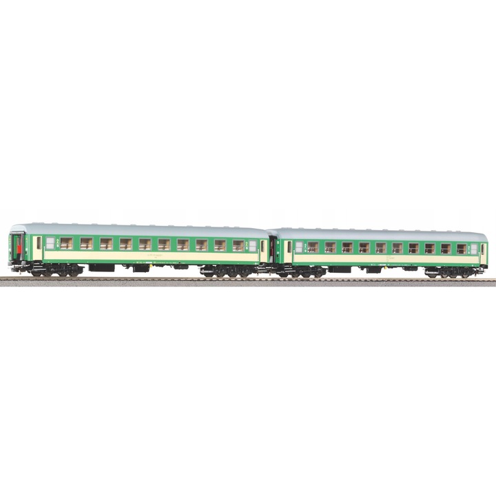Комплект 2 пътнически вагона Piko 111A Intercity метал пластмаса 56.4см H0