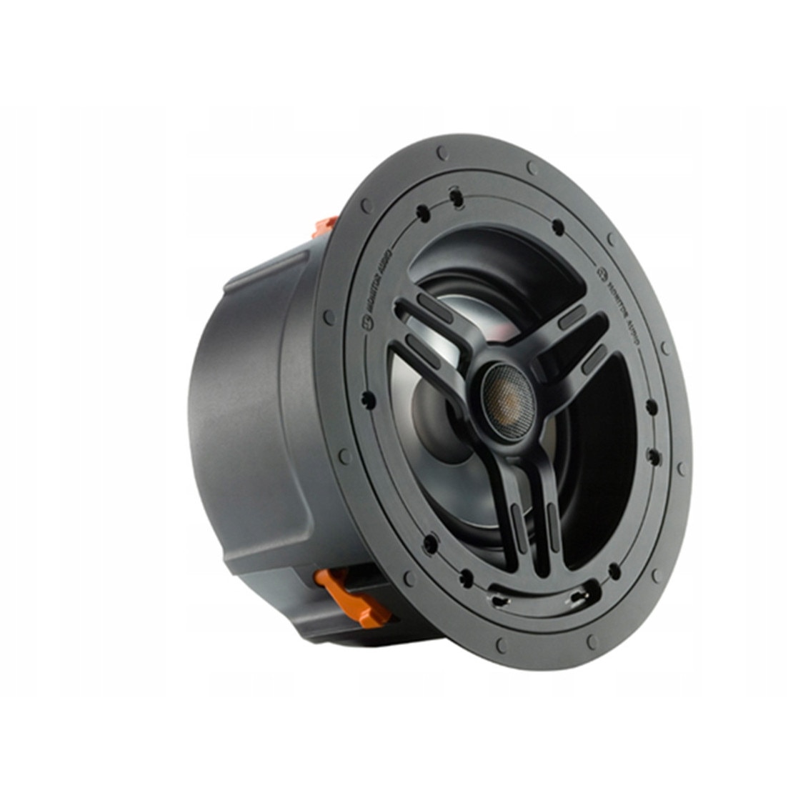 Boxa de tavan Monitor Audio CP-CT260 (HBDG20X8Z4X), 65 W RMS, 6 Ω, 2‑way C‑CAM 6" bas + 1" tweeter pozlat, reglaj inalte ±3 dB, diametru 285 mm, adancime montaj 151 mm, negru