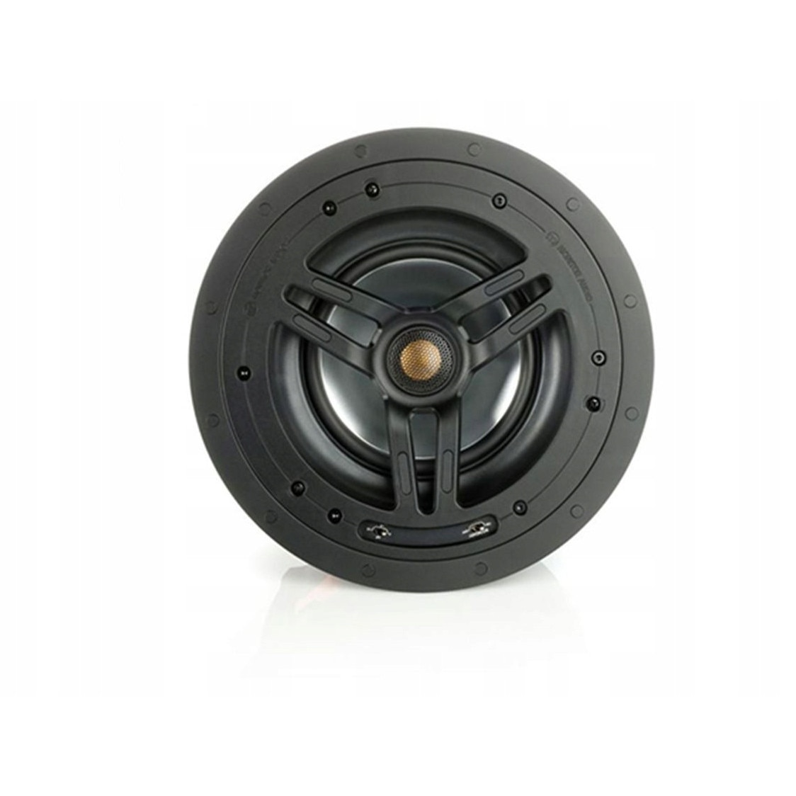 Boxa de tavan Monitor Audio CP-CT260 (HBDG20X8Z4X), 65 W RMS, 6 Ω, 2‑way C‑CAM 6" bas + 1" tweeter pozlat, reglaj inalte ±3 dB, diametru 285 mm, adancime montaj 151 mm, negru