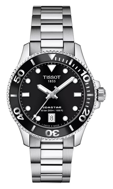 Мъжки часовник Tissot Seastar 1000 36mm 120.210.11.051.00, Сив / Черен