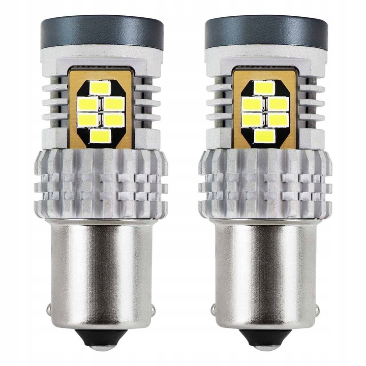 AMIO LED izzók 24SMD fehér 12V/24V P21W BA15S R10W R5W
