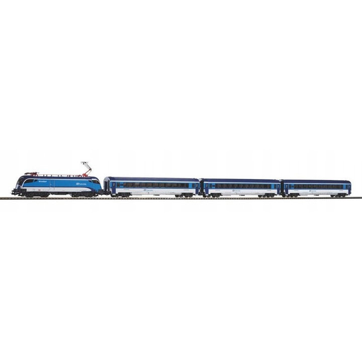 Електрически влак Piko Taurus RailJet, 3 вагона, контролер, 158x88см