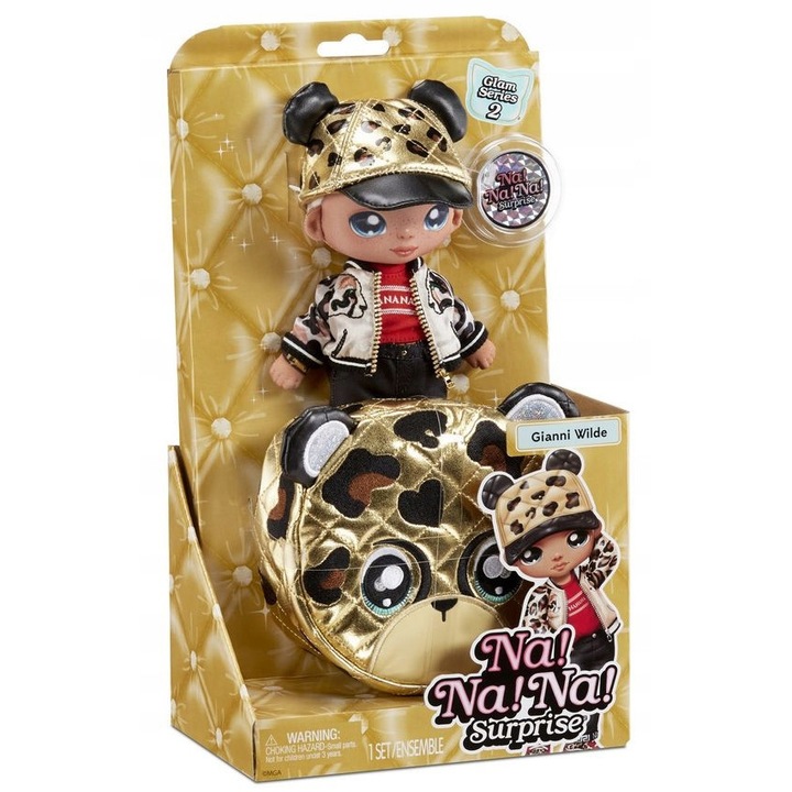 Papusa Na Na Na Surprise MGA Gianni Wilde 2in1 metalic roz 15cm