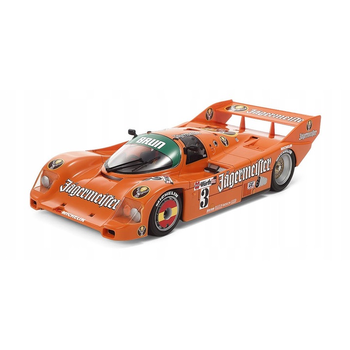 Porsche 962C Tamiya modell 1:24 narancssárga 19.7x8.5x4.4cm