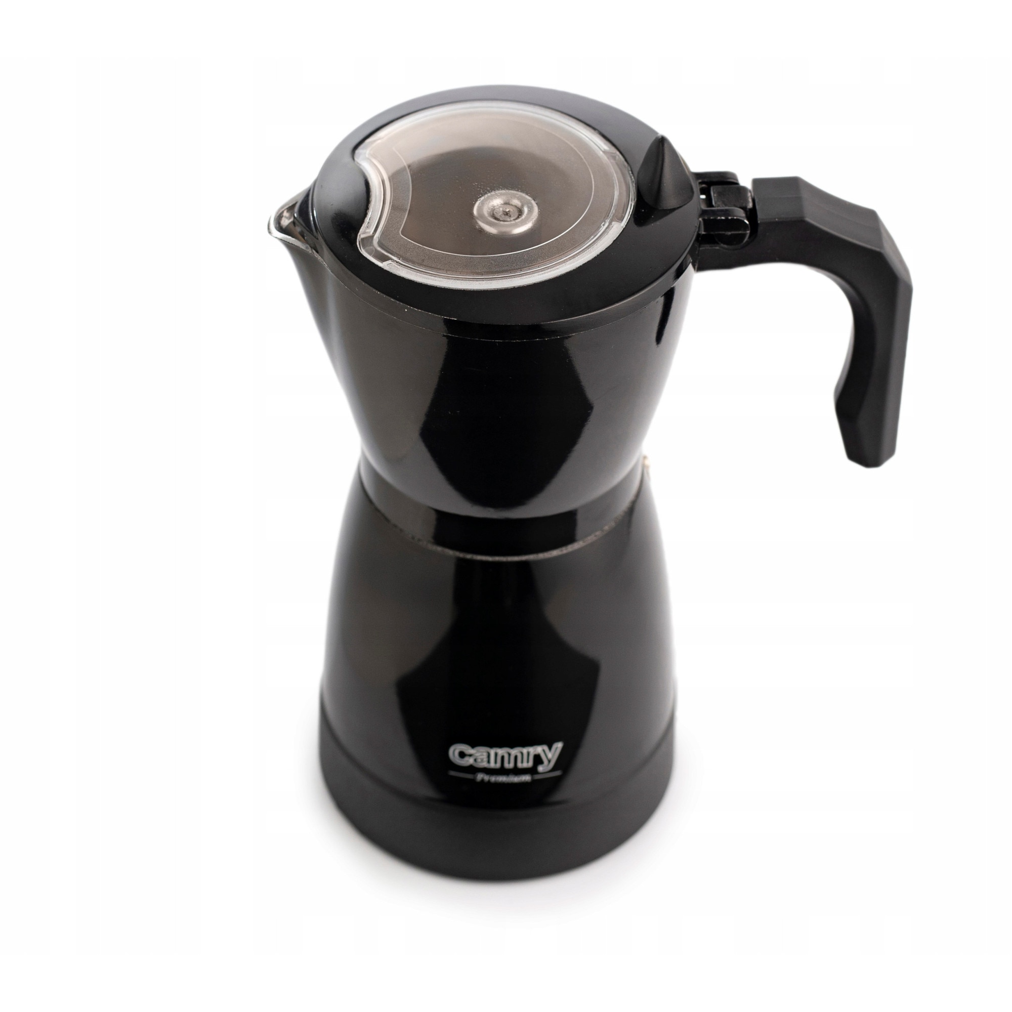 Cafetiera Moka electrica Camry CR 4415B (9GW7407U), 300 ml (6 cesti), 480 W, corp din aluminiu, negru