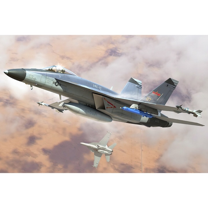 Модел пластмасов самолет F/A-18E Super Hornet Hobby Boss VFC-12 1/48