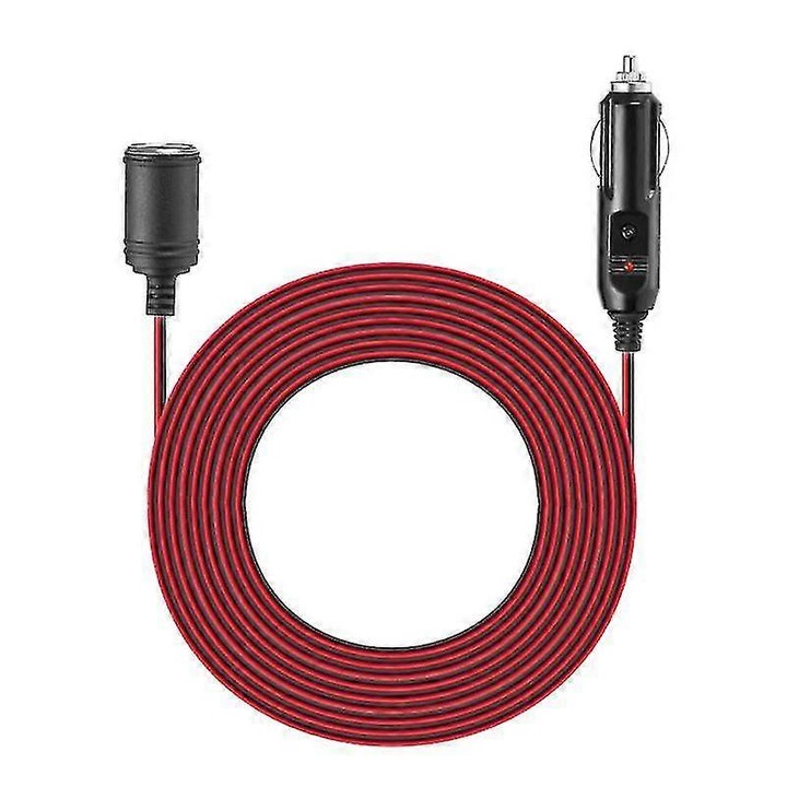 Cablu prelungitor bricheta auto 12V 24V 15A 3.7m rosu