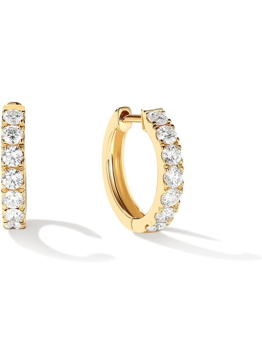 Cercei cerc aur 14k diamante cultivate 0.7ct D-E VS