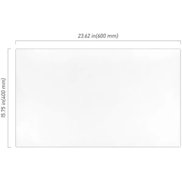 Set 2 covorase birou transparent, PVC, rezistent la apa si caldura, 60x40cm