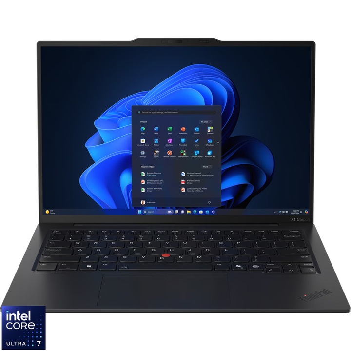 Laptop Lenovo 14'' ThinkPad X1 Carbon Gen 13 Aura Edition, WUXGA IPS Touch, Procesor Intel® Core™ Ultra 7 258V (12M Cache, up to 4.80 GHz), 32GB LPDDR5X, 512GB SSD, Intel Arc 140V, Win 11 Pro, Black, Paint