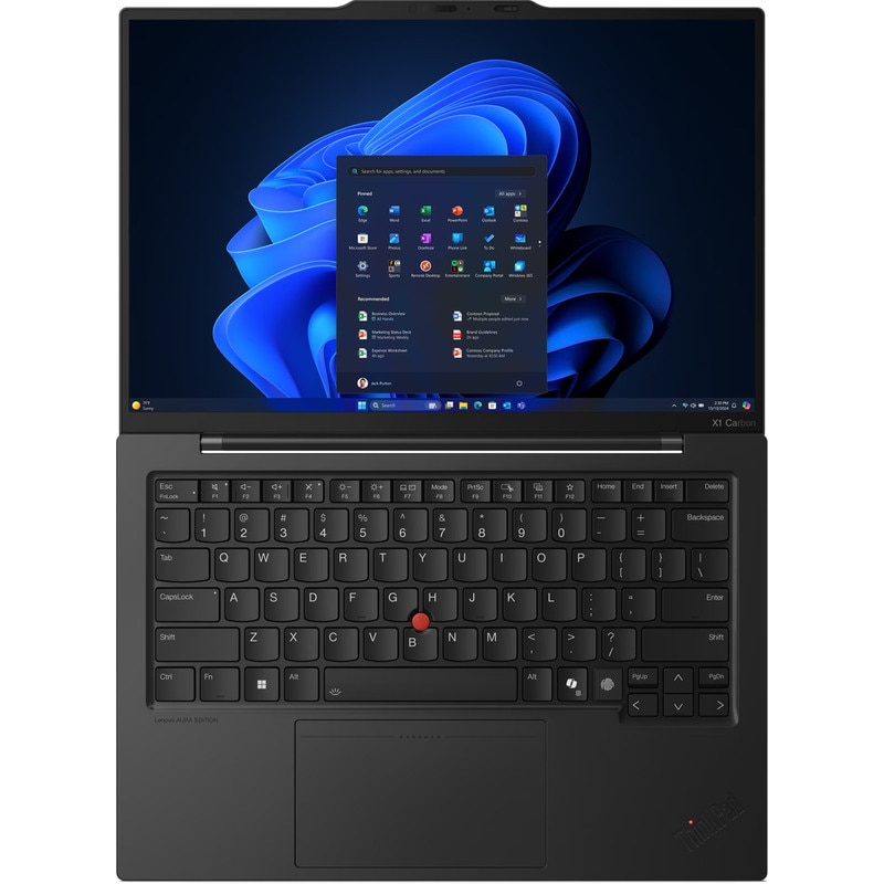 Laptop Lenovo 14'' ThinkPad X1 Carbon Gen 13 Aura Edition, 2.8K OLED 120Hz VRR, Procesor Intel® Core™ Ultra 7 258V (12M Cache, up to 4.80 GHz), 32GB LPDDR5X, 512GB SSD, Intel Arc 140V, Win 11 Pro, Black, Paint