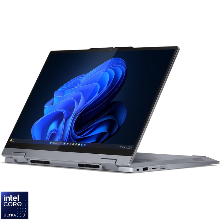Laptop Lenovo 14'' ThinkBook 14 2-in-1 G5 IAU, WUXGA IPS Touch, Procesor Intel® Core™ Ultra 7 255U (12M Cache, up to 5.20 GHz), 16GB DDR5, 512GB SSD, Intel Graphics, Win 11 Pro, Luna Grey