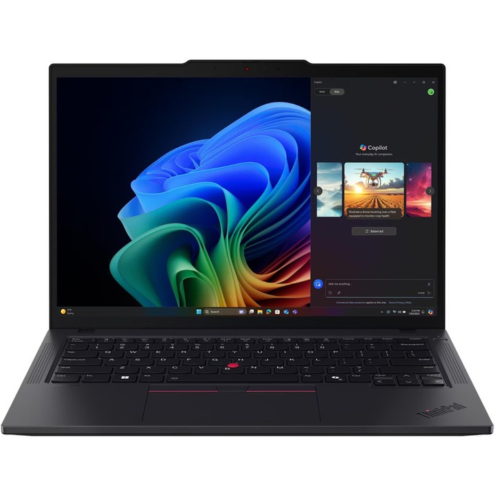 Laptop Lenovo 14'' ThinkPad T14 Gen 6, WUXGA IPS, Procesor AMD Ryzen™ AI 7 PRO 350 (16M Cache, up to 5.0 GHz), 64GB DDR5, 1TB SSD, AMD Radeon 860M, Win 11 Pro, Black
