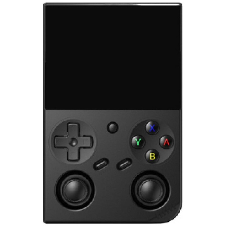 Consola portabila Anbernic RG35XX Pro, ARM Cortex-A53, G31 MP2, 1GB RAM LPDDR4, 64GB MicroSD, 3200mAh, Display IPS 3.5 inch, Negru