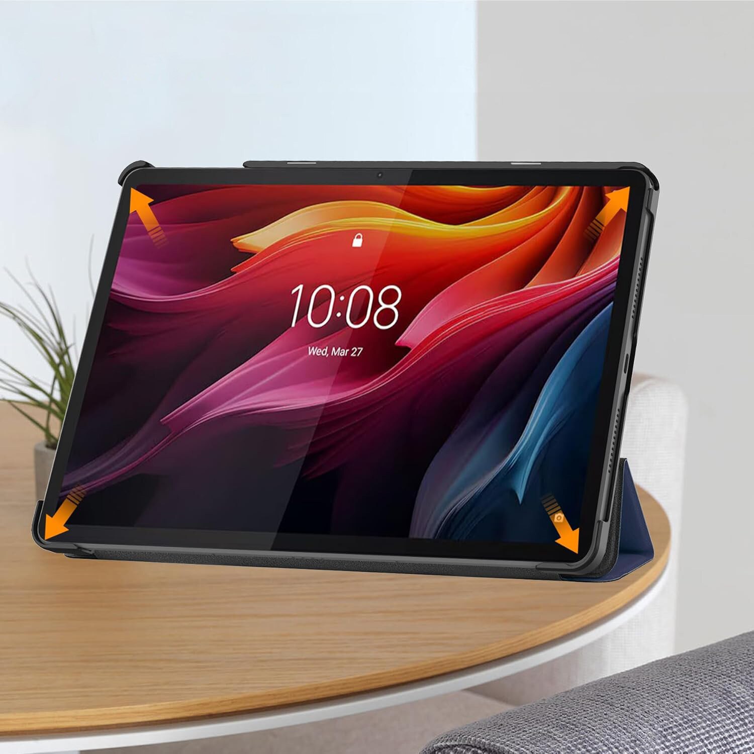 Husa pentru tableta, Supero, Lenovo, compatibilitate dedicata Lenovo Tab K11 Plus TB352FU, protectie impotriva zgarieturilor, acces complet la porturi si butoane, design ergonomic, antiderapant, material rezistent, negru