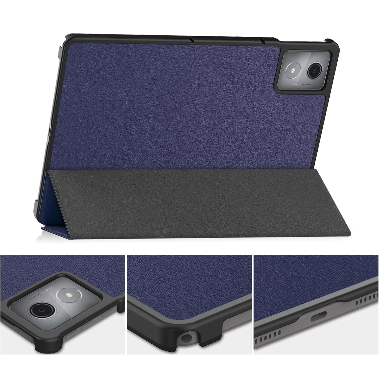Husa pentru tableta, Supero, Lenovo, compatibilitate dedicata Lenovo Tab K11 Plus TB352FU, protectie impotriva zgarieturilor, acces complet la porturi si butoane, design ergonomic, antiderapant, material rezistent, negru
