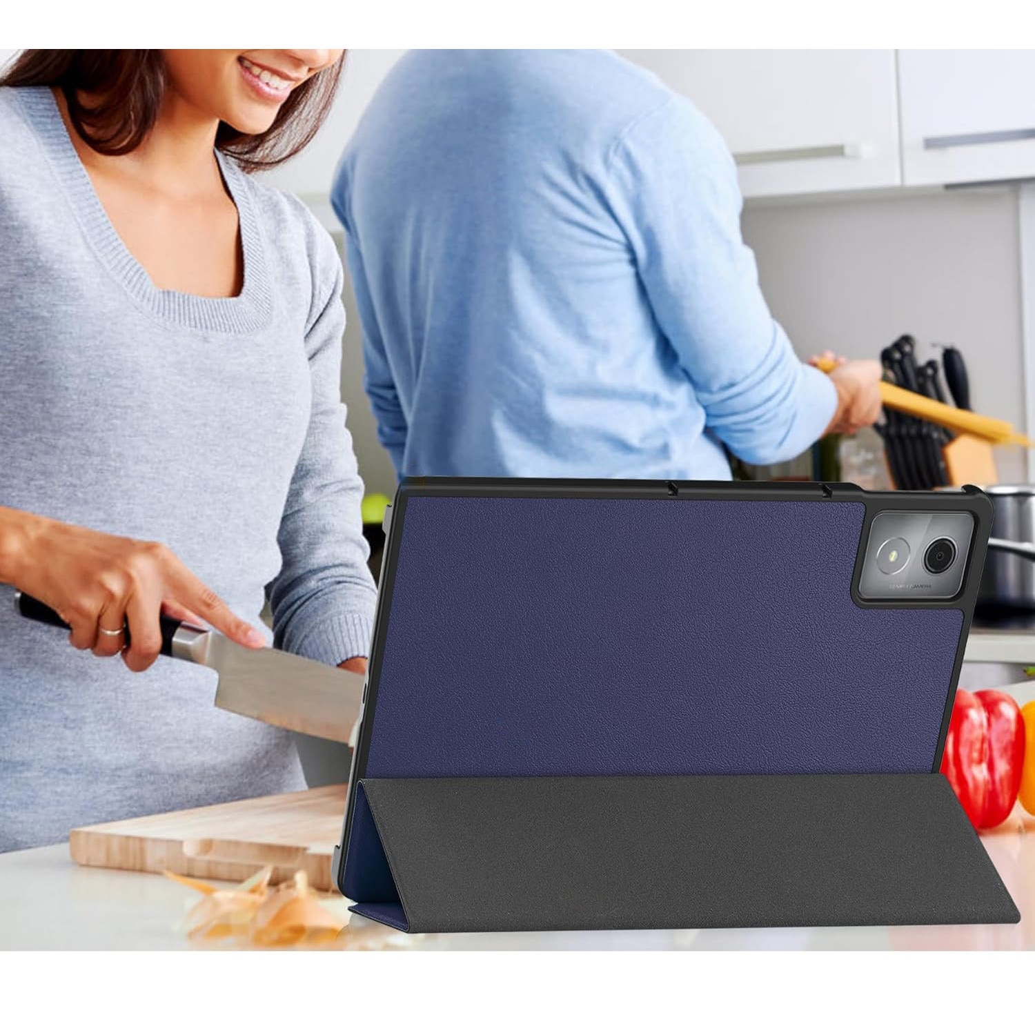 Husa pentru tableta, Supero, Lenovo, compatibilitate dedicata Lenovo Tab K11 Plus TB352FU, protectie impotriva zgarieturilor, acces complet la porturi si butoane, design ergonomic, antiderapant, material rezistent, negru