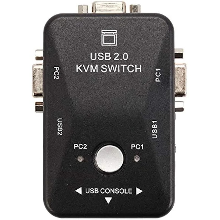 KVM kapcsoló 2 portos USB VGA 1920x1440