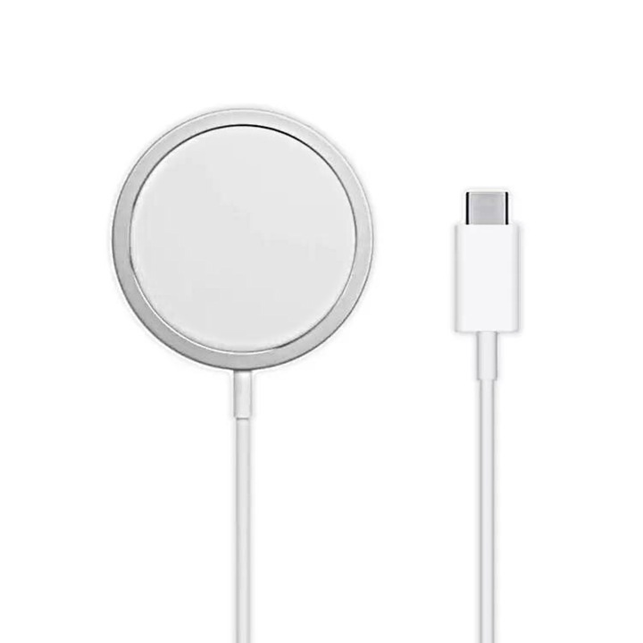 MagSafe vezeték nélküli töltő iPhone-hoz, 15W, USB-C, Fehér