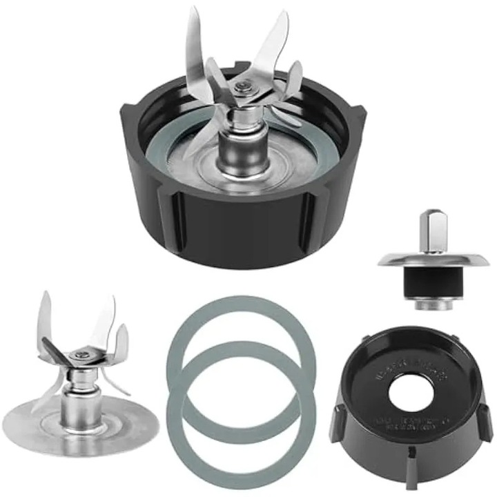 Piese capac blender, lama inox, plastic, universal, 6 puncte, 10x10cm