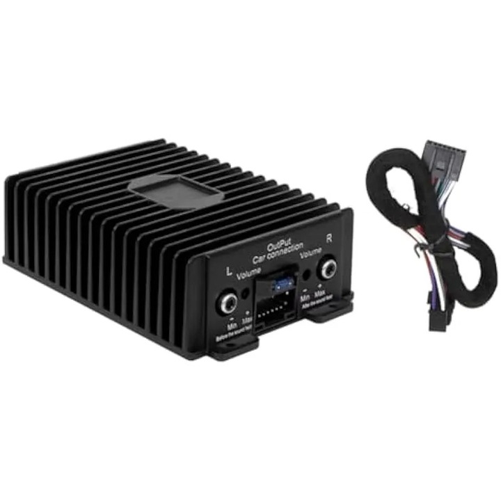 Аудио усилвател 4 канала 12V 80W x4 клас A/B, черен, компактен