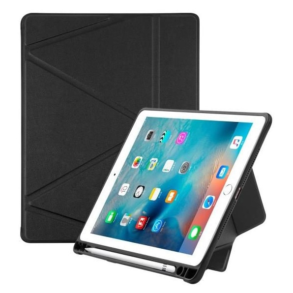 Husa origami pentru iPad 9.7, suport creion, roz auriu, 18x12inch