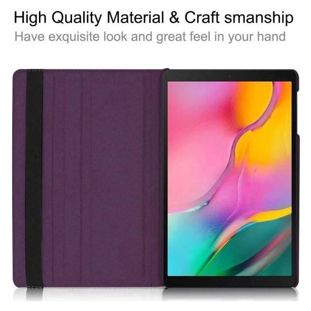 Husa rotativa 360° pentru tableta, piele PU, rezistenta la socuri, multicolor, 10.4-11 inch
