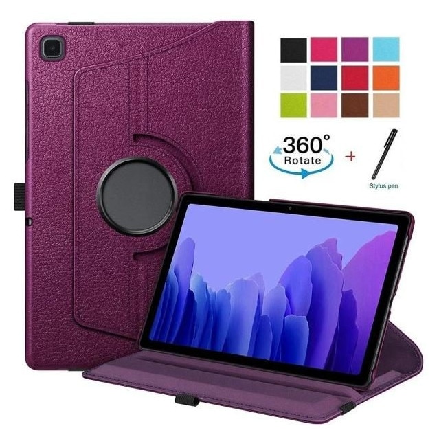 Husa rotativa 360° pentru tableta, piele PU, rezistenta la socuri, multicolor, 10.4-11 inch
