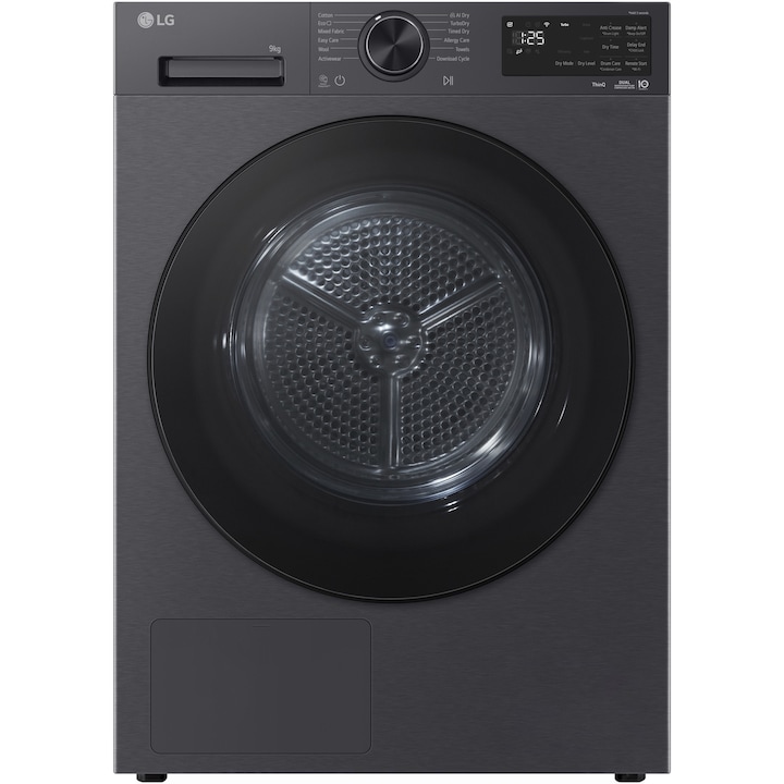 Uscator de rufe Samus SADP-836DS, 8 kg, Afisaj electronic, Tip procedura uscare pompa de caldura, 15 programe, Clasa energetica D, Anti-sifonare, Blocare acces copii, Pornire intarziata, Gri inchis