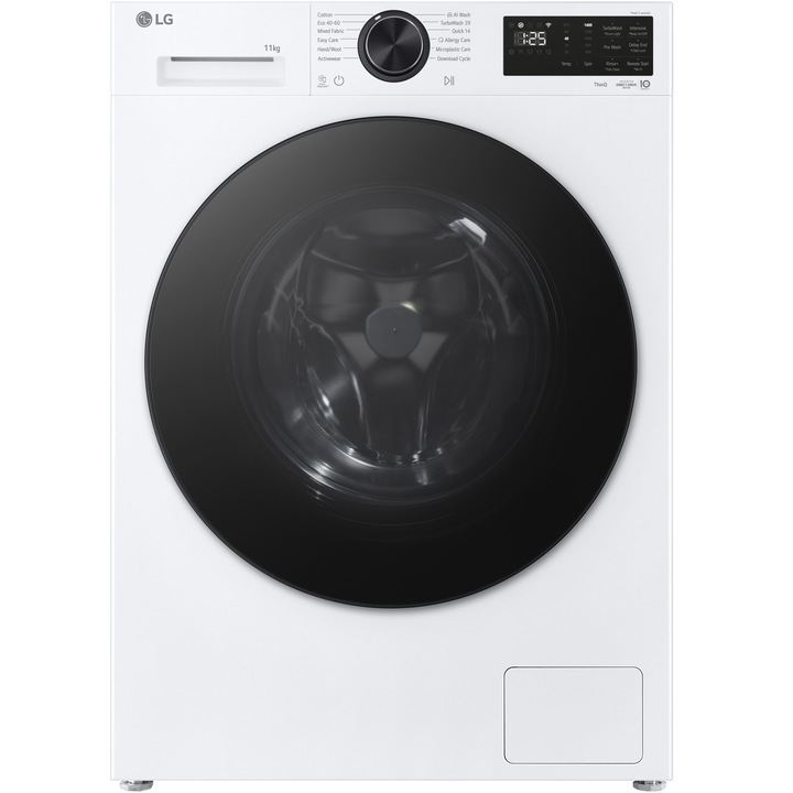 Masina de spalat rufe frontala LG F4X5011TLB,Direct Drive, Steam, TurboWash, Wi-Fi, 11 kg, AIDD, 1400rpm, Clasa A, Alb