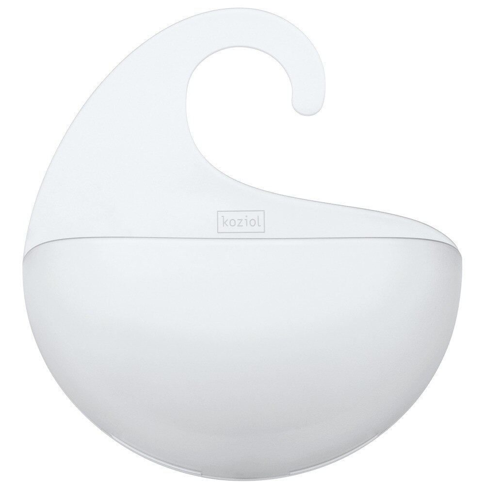 Suport practic pentru accesoriile din baie, Koziol, 25 x 22 cm, Alb