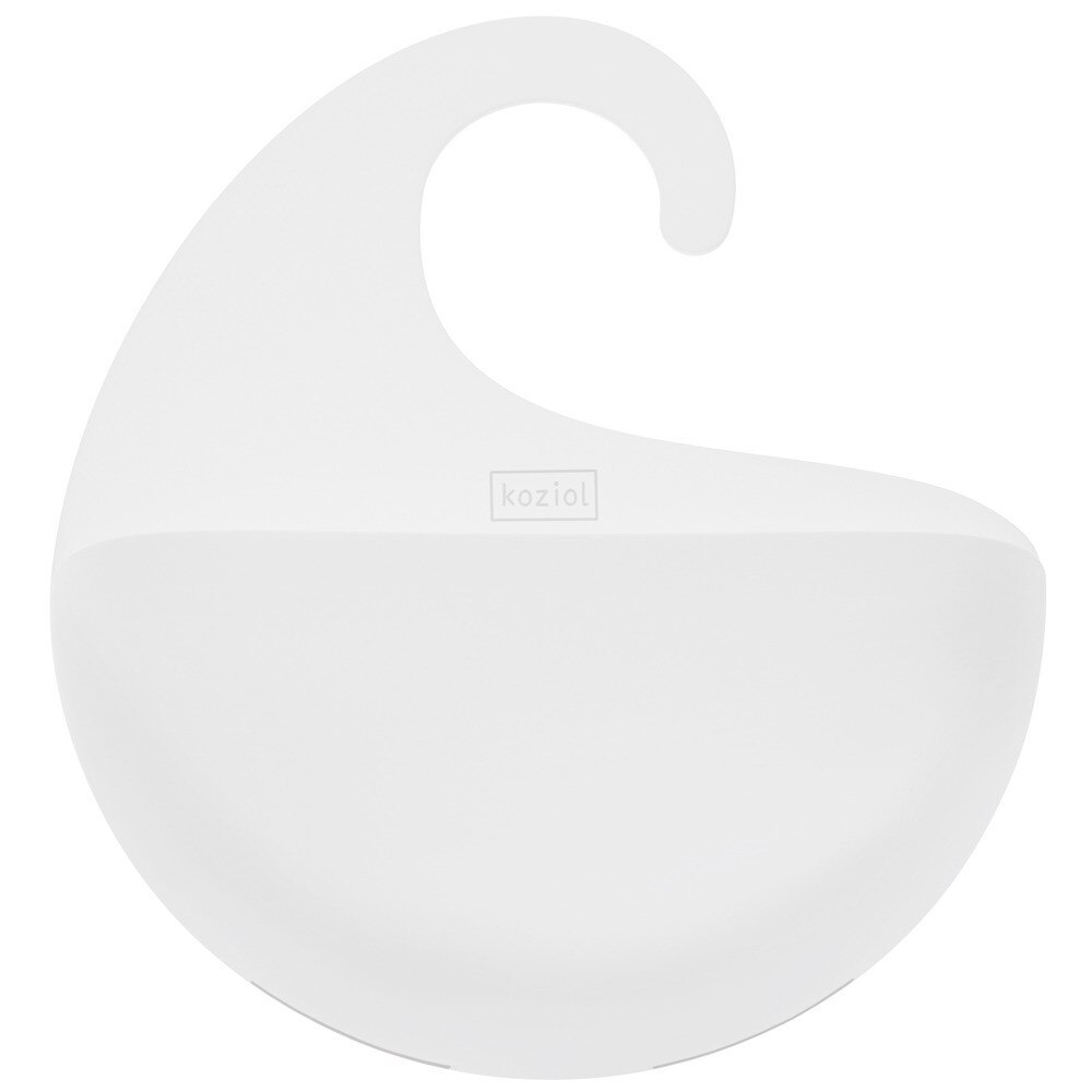 Suport practic pentru accesoriile din baie, Koziol, 25 x 22 cm, Alb