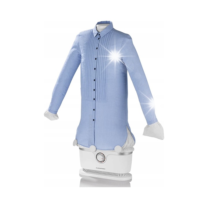 Prasovitoare automata CLEANmaxx pentru camasi si bluze, uscare si netezire, alb, compacta