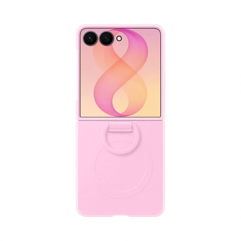 Husa Protectie Spate Samsung Silicon Ring Magnet Case EF-EF776CVEGWW pentru Galaxy Z Flip8 Roz
