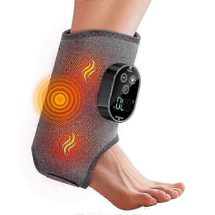 Aparat de masaj pentru picioare, 2 bucati, incalzire, vibratii, gri, 7-9