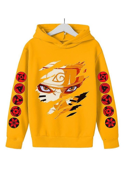 Hanorac Naruto Hanorac larg Stil Harajuku Baieti Fete Imprimeu Anime Desene Animate Jacheta Casual Topuri160cmyellow