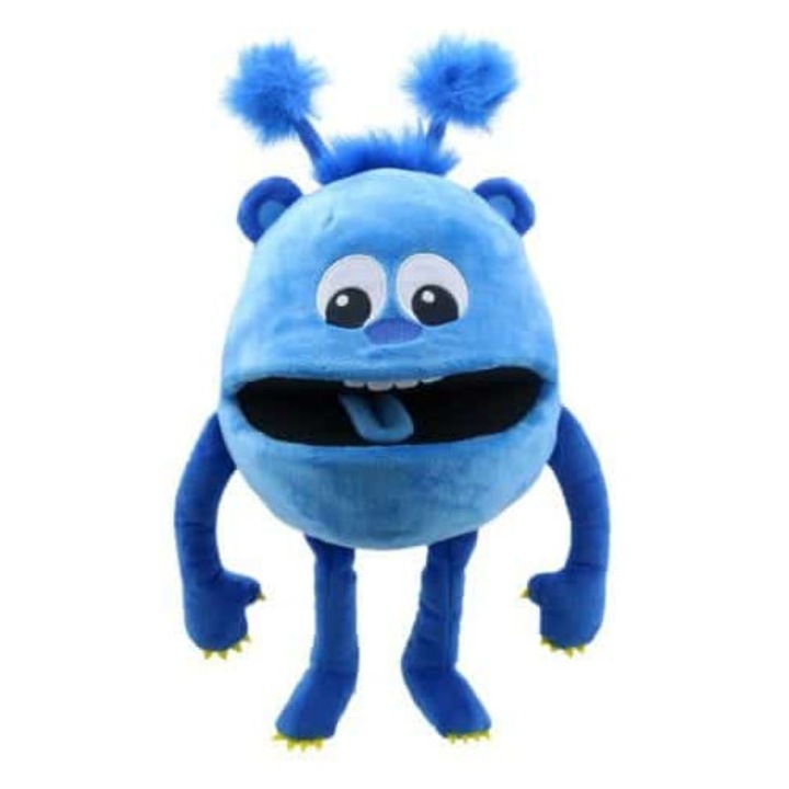 Papusa marioneta Bluey - Baby Blue Monster, teatru de papusi, +2 ani, gura vorbitoare
