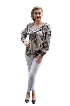 Bluza deosebita, eleganta,masura mare,D&J Exclusive, Negru/Bej, 42 Bluza deosebita, eleganta,masura mare,D&J Exclusive, Negru/Bej, 42