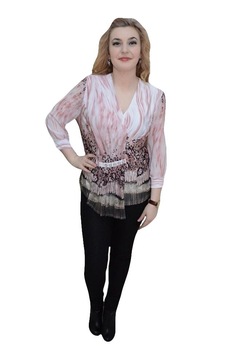 Bluza de ocazie cu maneca din voal,masura mare,D&J Exclusive, Plamaniu Bluza de ocazie cu maneca din voal,masura mare,D&J Exclusive, Plamaniu