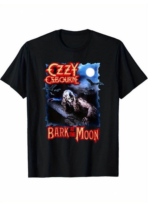Tricou Ozzy Osbourne Batman aniversar negru bumbac