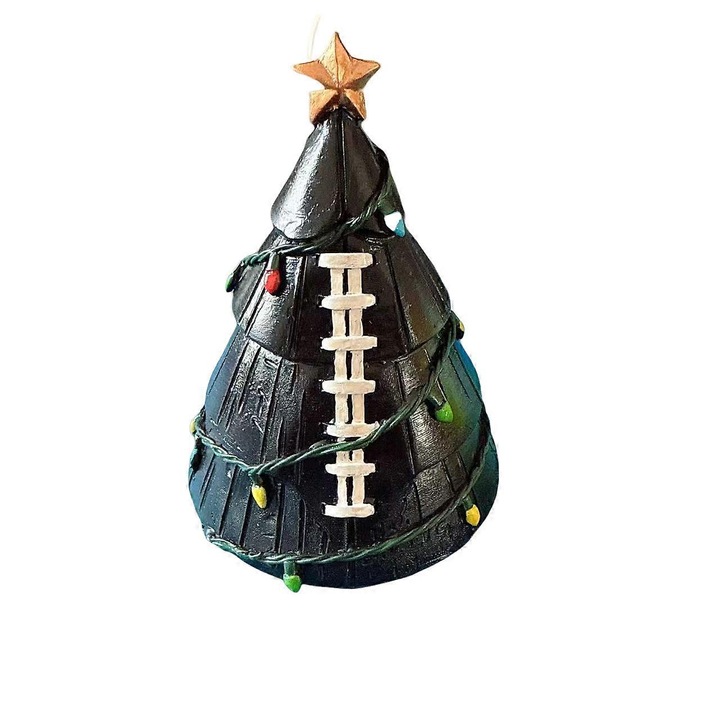 Set 7 globuri Craciun, minge fotbal, plastic, multicolor, 15cm