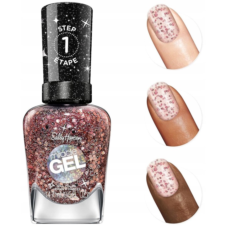 Lac de unghii Sally Hansen Miracle Gel, rezistent, All Is Bright 909, 14ml